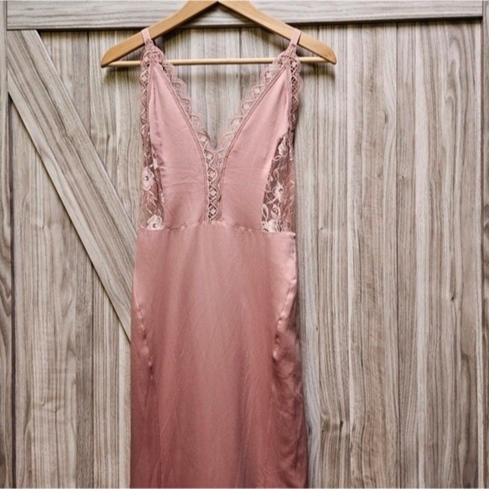 Free People Flutter Sillky Barbie Pink Maxi Dress - Picture 5 of 10
